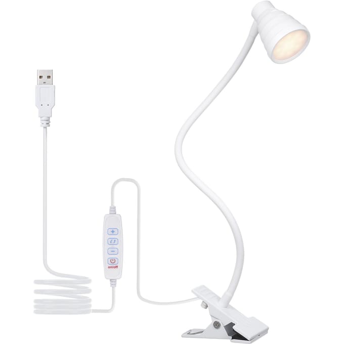 Tomshine 5W 24LEDs tafel bureaulamp lezen naast lichtklem CLip verlichtingsarmatuur USB-aangedreven wit