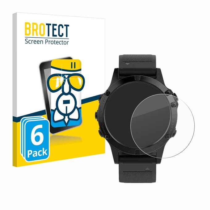 Screenprotector 6 Stuks voor Garmin fenix 5 (47 mm) / 5 Plus (47 mm) Beschermglas transparant