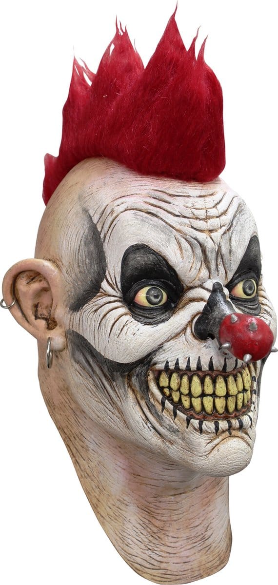 Partychimp Verkleedmasker Punky Latex Wit/rood/zwart One-size