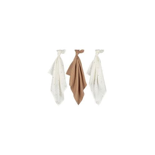 Prénatal hydrofiele luiers star moon 3 stuks Beigebrown unisex