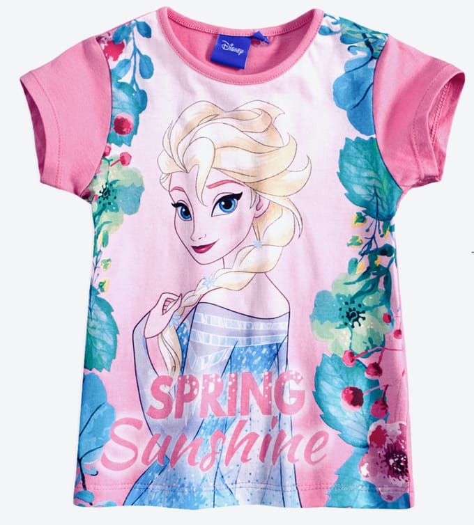 Disney Frozen T-shirt - Spring Sunshine - roze - Maat 98 (3 jaar)