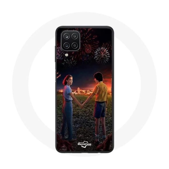 Hoesje - Stranger Things - Samsung Galaxy A12 - Flexibel - Zwart - Schokbescherming