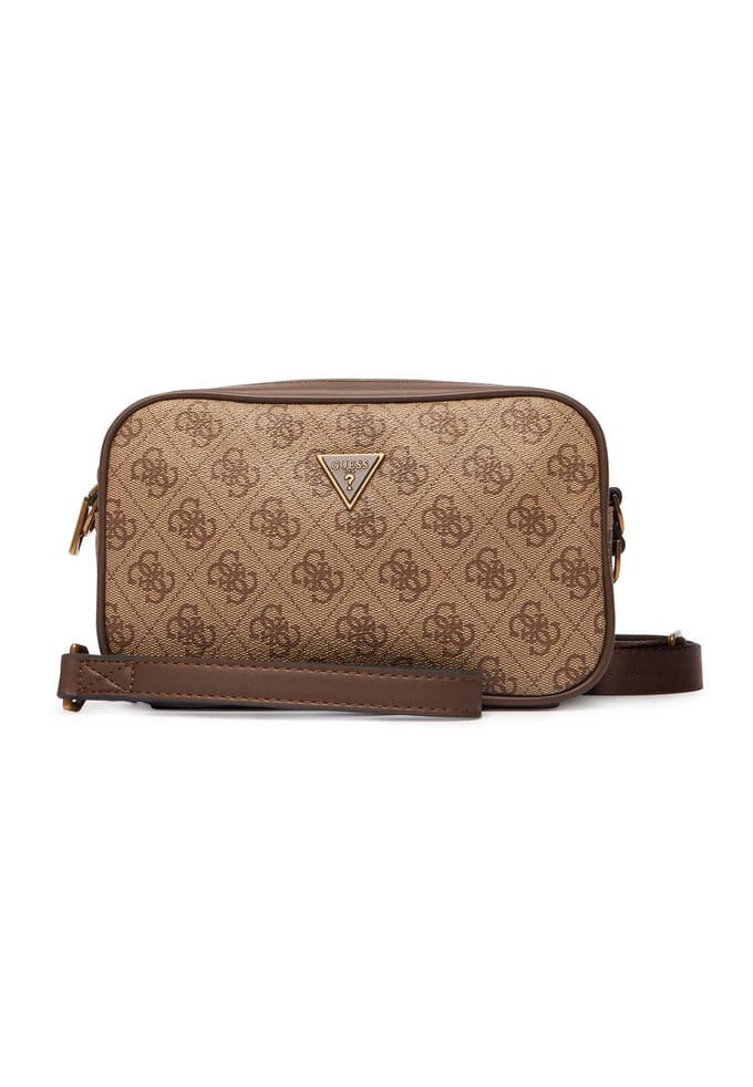 GUESS schoudertas polstasje Milano Camera Bag Beige / Brown Lichtbruin