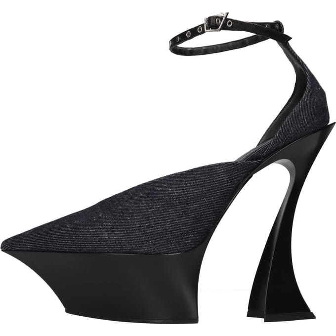 Mugler Schoenen met Denim hiel