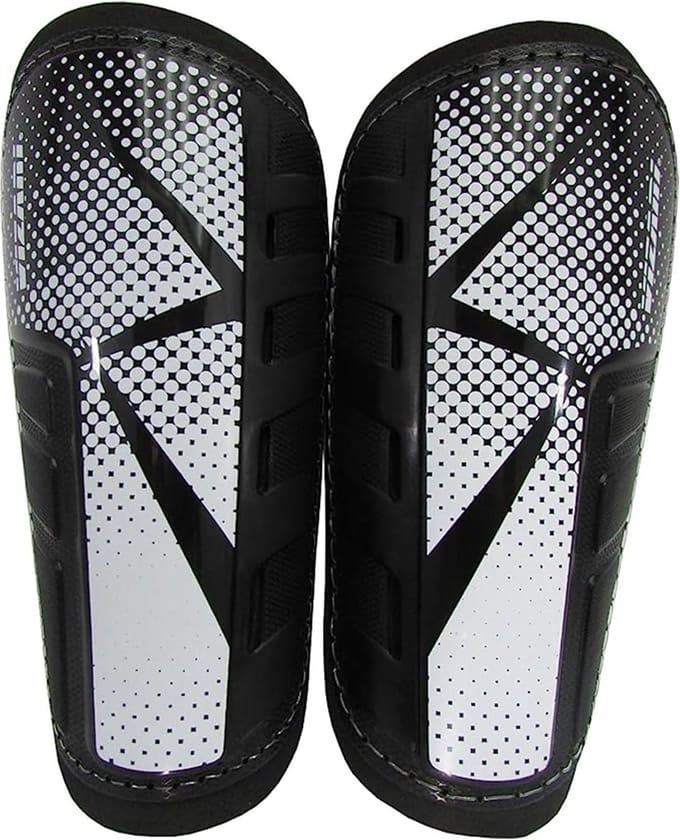 Slip-in Voetbal Scheenbeschermers - Zwart - Maat M