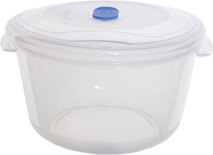 Whitefurze Vershoudbakje/bewaarbakje - magnetron/vriezer - transparant - kunststof - 1,22 L