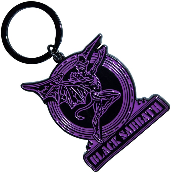 Black Sabbath - Purple Text Logo & Daemon - Sleutelhanger