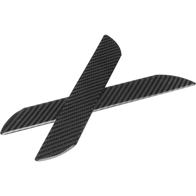 2 Stuks Koolstofvezel Auto Deurlijst Krasschild Pedaal Decoratie Accessoire 3.65x25.3cm black
