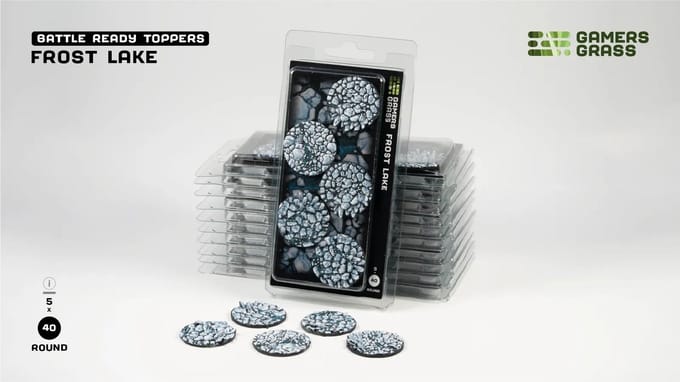 Frost Lake Bases Pre-Painted (5x 40mm Round)