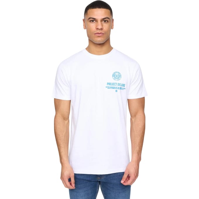 Henleys Heren Henstamp Katoenen T-Shirt (Wit)