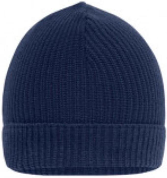 Myrtle Beach - Gebreide Muts Met Omslag - Navy - One Size.
