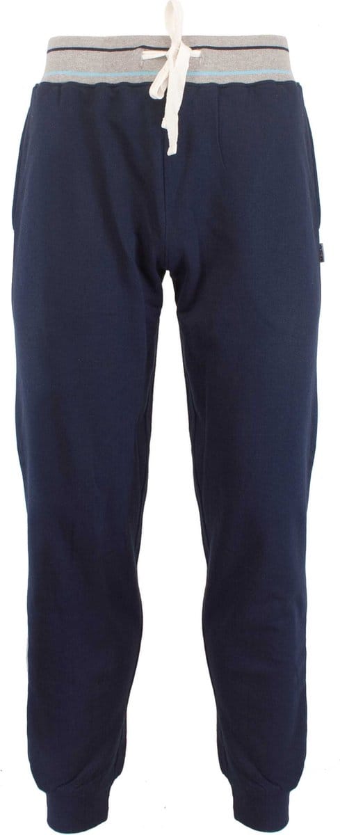 M.E.Q. Heren Jogging Broek-Lang Donker Blauw -Maat M