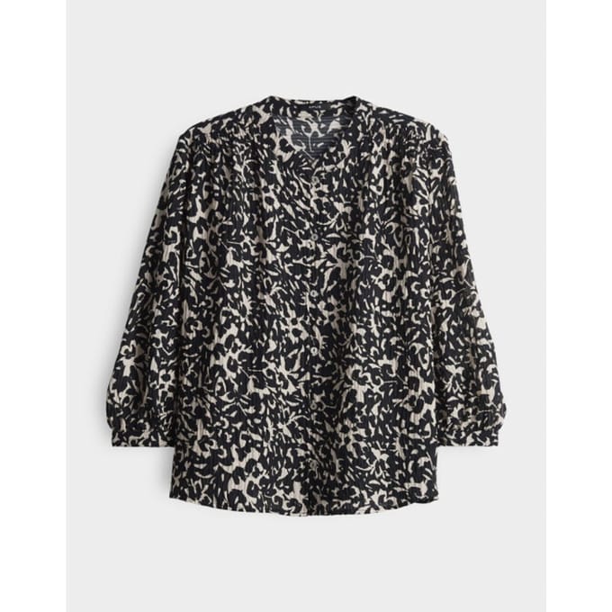 Regular fit overhemdblouse in kreuklook, model 'Famelia'
