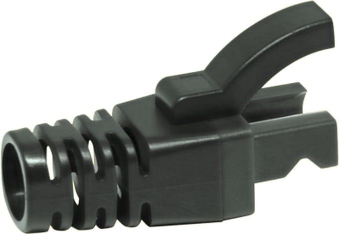 DINTEK - Boot voor CAT6 (100 pcs) - Zwart - geschikt voor passthrough plug - 1601-09014