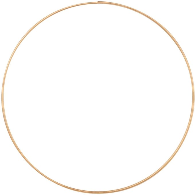 Metalen ring "Cirkel", Goudkleur - Ø 25 cm