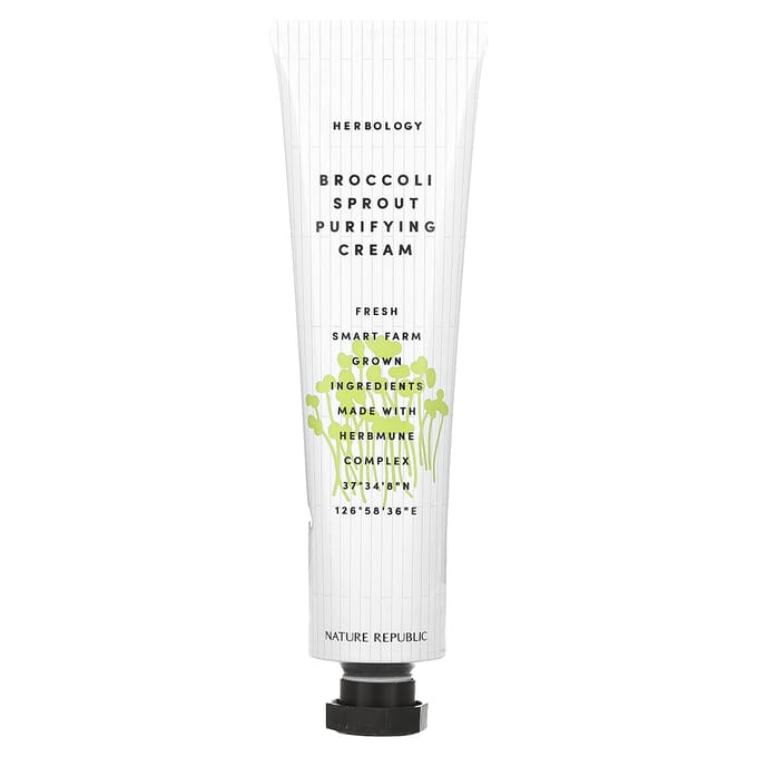 Herbology, Broccoli Sprout Zuiverende Crème, 70 ml(2.36 fl oz) white