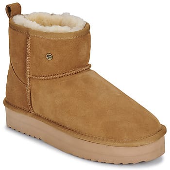 Warmbat Wallaby Suede boot Plateau Dames Laarzen - Cognac