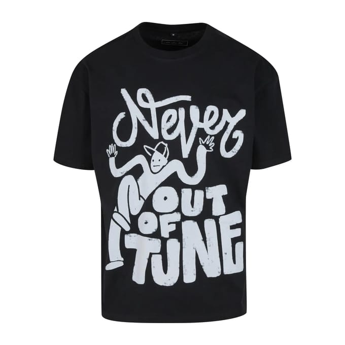Mister Tee - Never Out Of Tune Oversize Heren Tshirt - M - Zwart