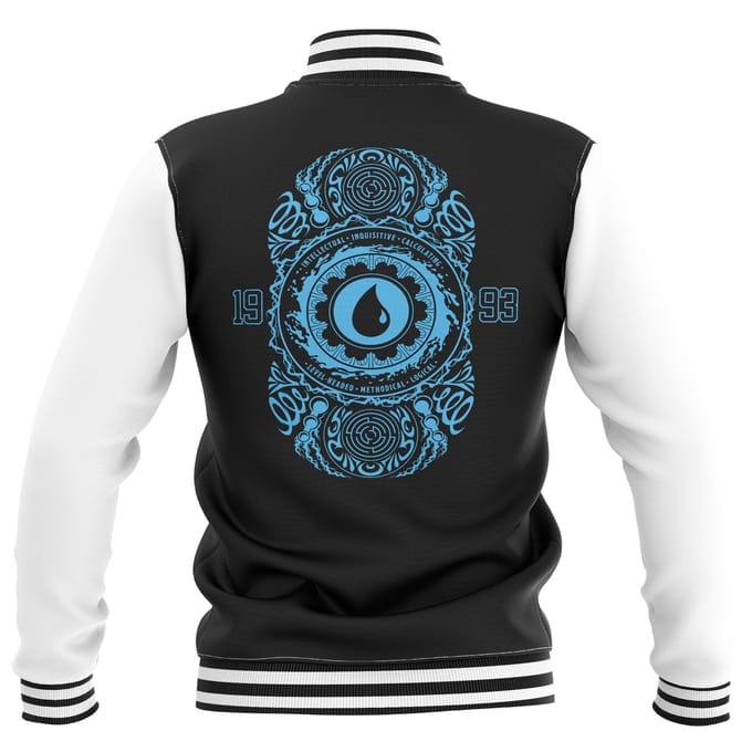 Magic: The Gathering Island Roundel Varsity Jacket - Black/White - M