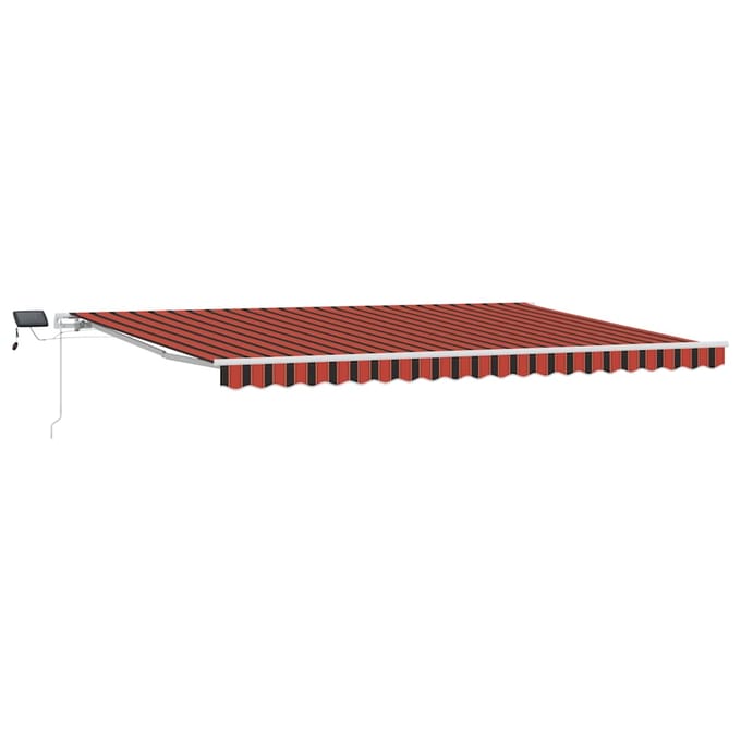 vidaXL - Uitschuifbare - luifel - Oranje - en - bruin - 500 - × - 300 - cm