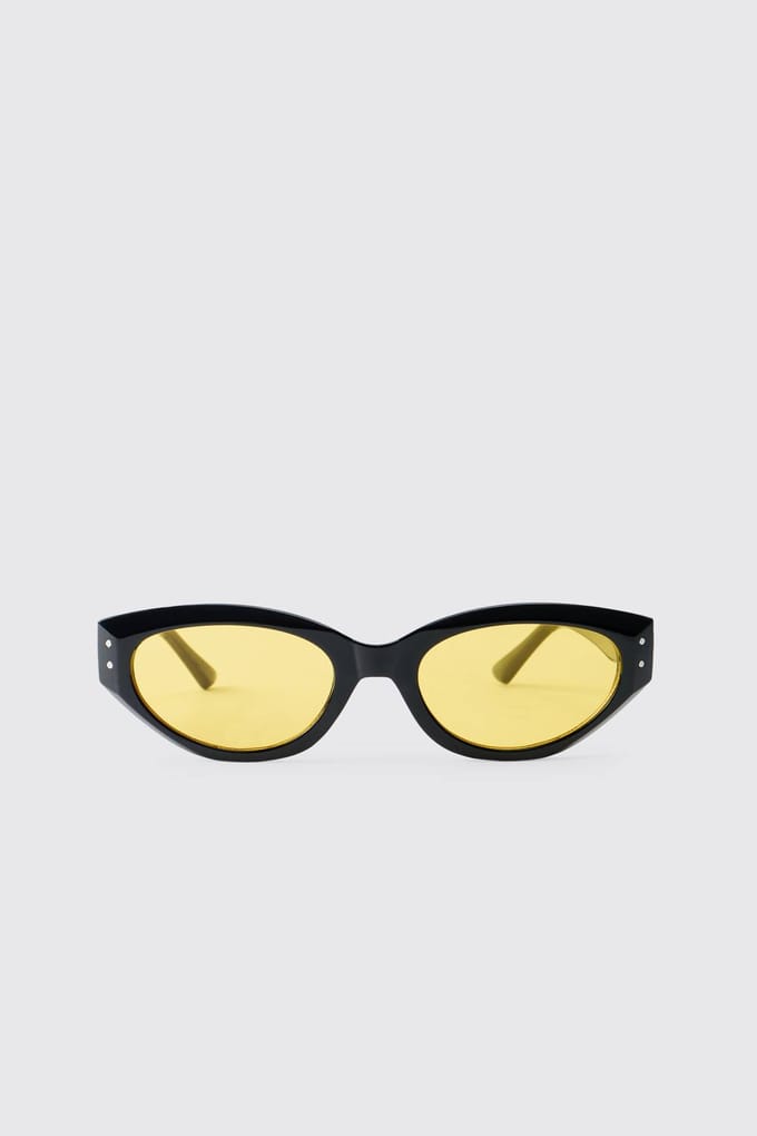 Getinte Ovale Chunky Zonnebril | Black
