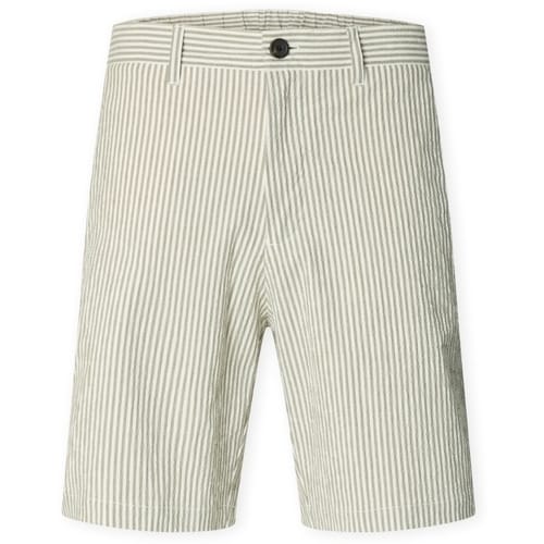 Korte Broek Selected Noos Regular-Karl Shorts - Deep Lichen Green/Egret