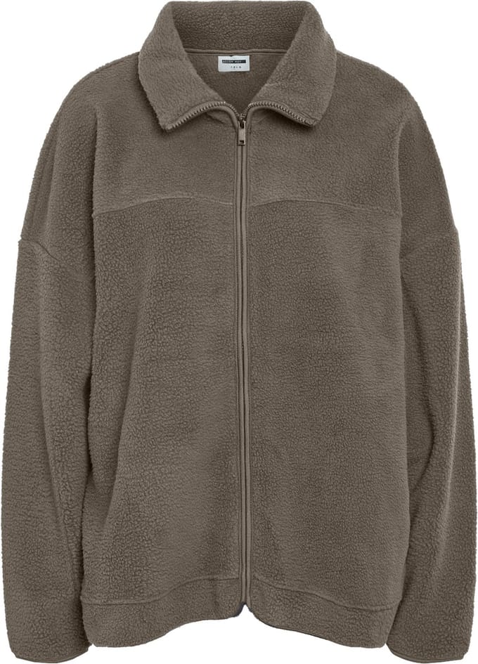 NOISY MAY Dames overgangsjas met rits fleece
