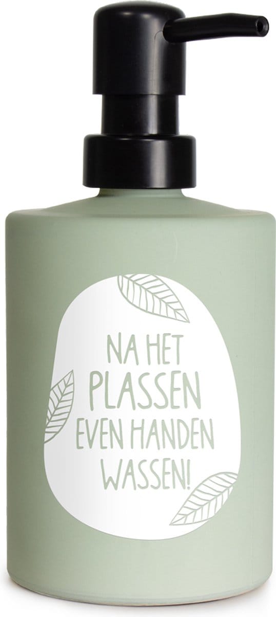 Creaties van hier - zeeppompje plassen met houten hartje - glas