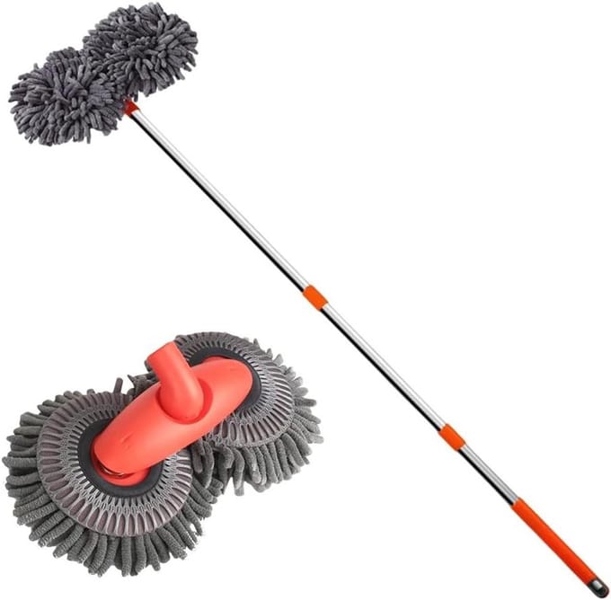 Auto Wasborstel - Wast Mop - Auto Reinigen - 360° Roterende Kop - 115 cm - Blauw