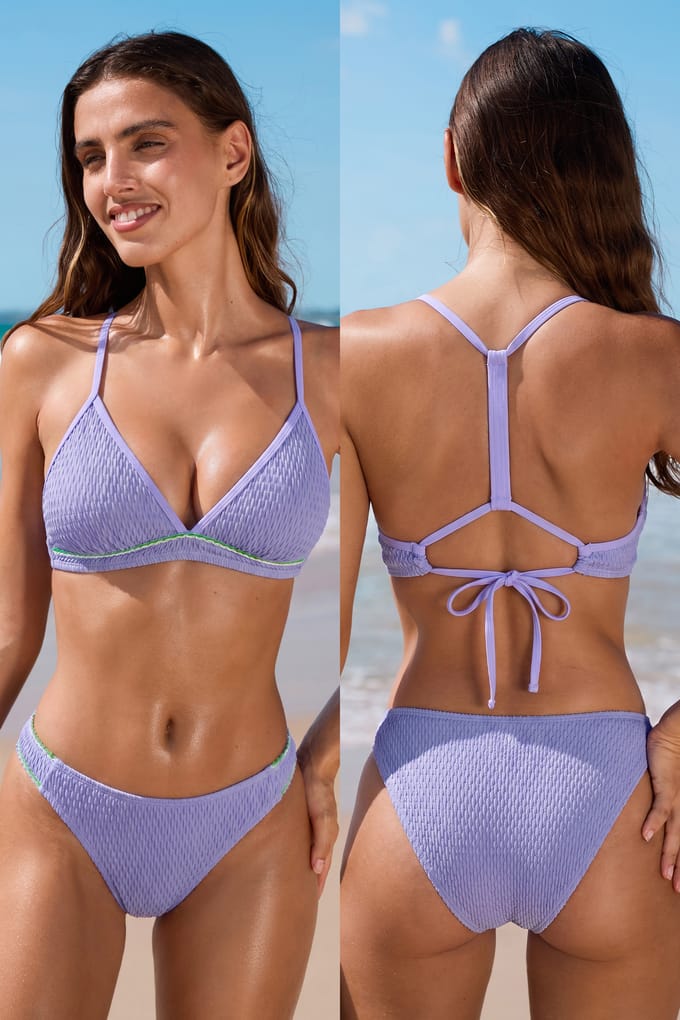 Stay a Little Longer Paarse Bikini Set