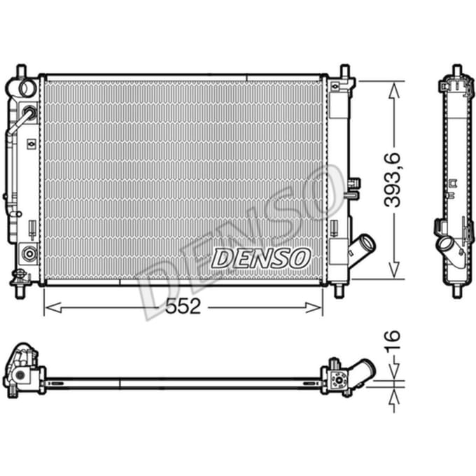 Radiator, motorkoeling DENSO DRM41016