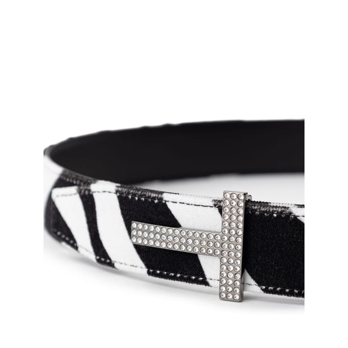 Witte fluweelgordel Tom Ford