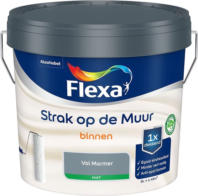 Flexa - Strak Op De Muur Binnen Mat - Vol Marmer - Mengverf - 5 L