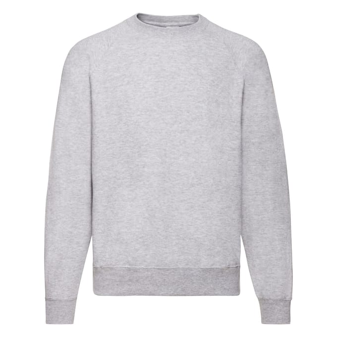 Fruit Of The Loom Heren Raglan Mouwen Belcoro® Sweatshirt (Heather Grijs)