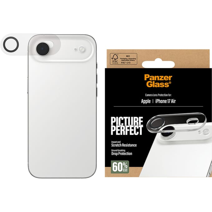 PanzerGlass Screenprotector geschikt voor Apple iPhone Air Glazen | PanzerGlass Picture Perfect Camera Lens Protector - Case Friendly