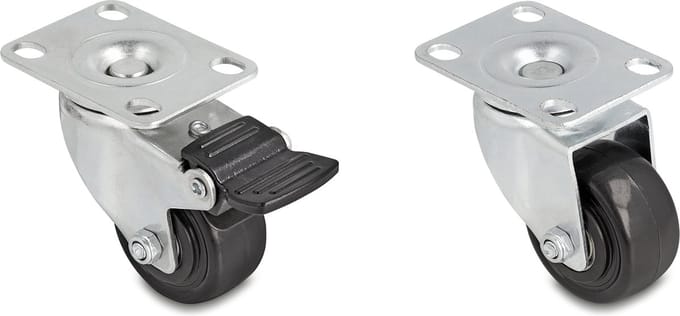 Delock Heavy Duty Castor Wheel Ø 50 mm load capacity up to 400 kg Set 2 pieces