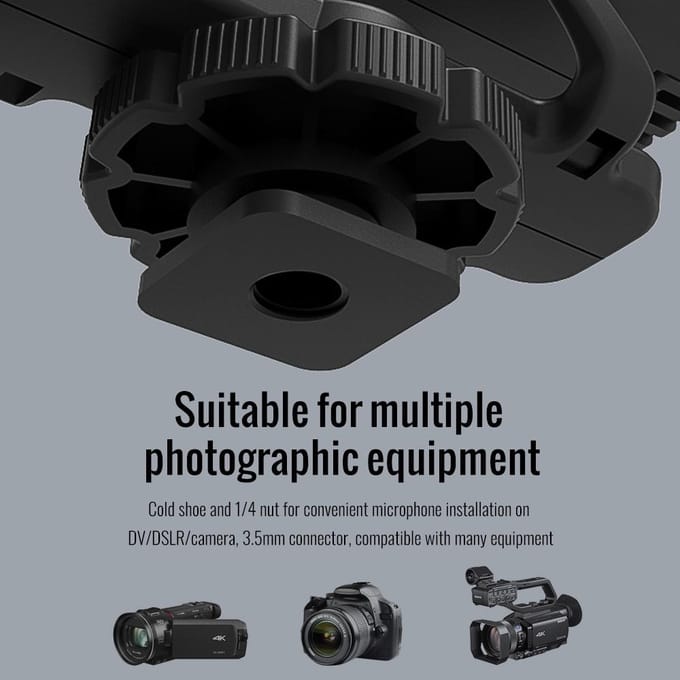 TAKSTAR SGC-600 Condensator-interviewmicrofoon op de camera Microfoon Supercardioïde versterkingsregeling met 3 niveaus zwart