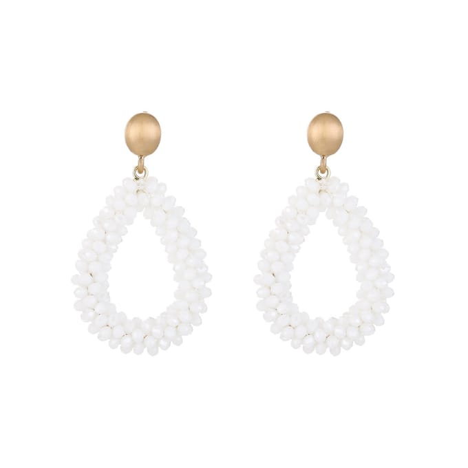 Oorbellen Crystal Elegance - Wit - Feestdagen - Kerst - Cadeau