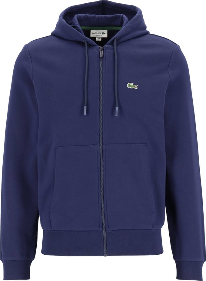 Lacoste heren hoodie sweatsvest - met rits - navy blauw