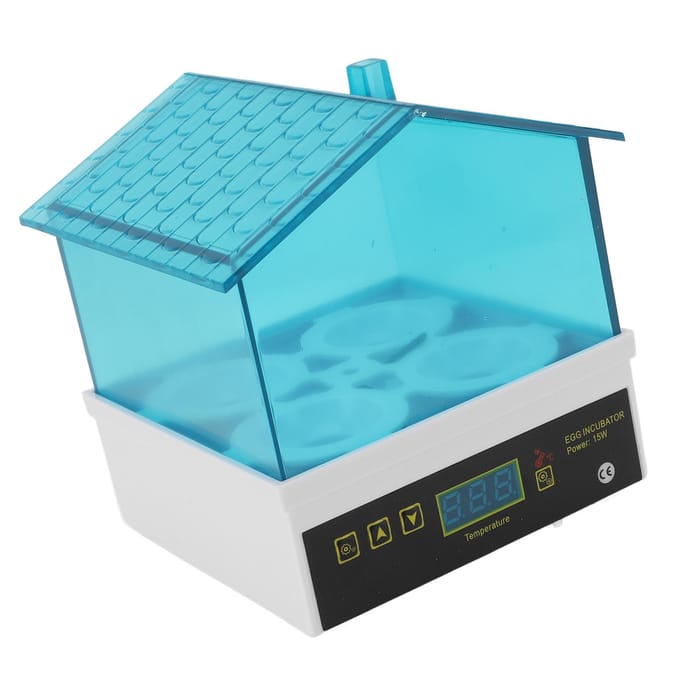 Kleine Eierbroedmachine 4 Eierplaatsen Instelbare Temperatuur Vochtigheid Draagbaar Automatisch Eieren Uitbroeden blue