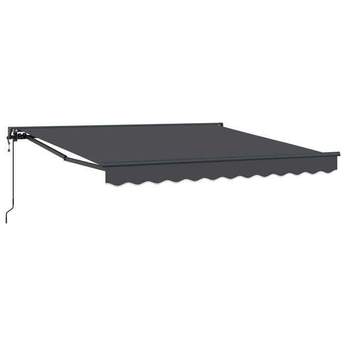 vidaXL Zijde Frame Antraciet 300 x 250 cm Polyester met PU-coating