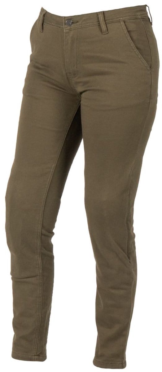 MOTOBLOUZ Motorbroek CHINO EVO DAMES vrouw Khaki 42 CE-gekeurd