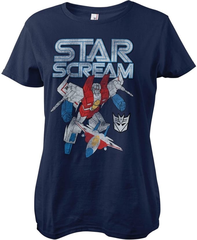 Transformers Starscream Washed Girly Tee Damen T-Shirt Navy-XL