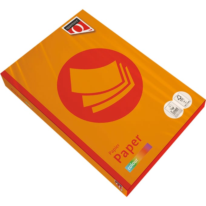 Kopieerpapier Quantore Colour A4 80gr oranje 500 vel