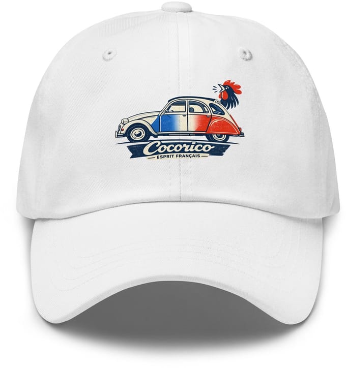 De2pktjes - Citroën 2CV Cocorico Pet | Esprit Français | Specials Collectie | Wit