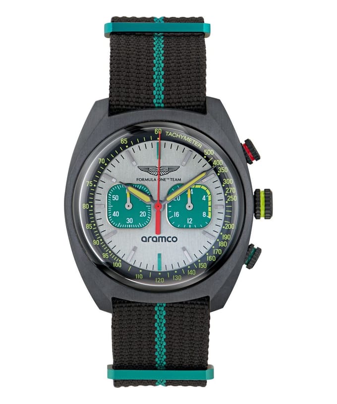 Aston Martin Am Formula 1 DWF MTFD1F502 Horloge - Nylon - Zwart - Ø 43 mm