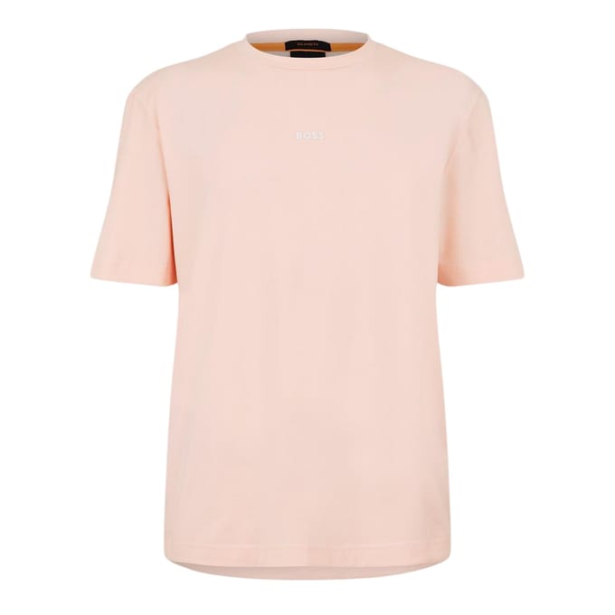 Boss Oversized T-shirt voor heren met Tchup-logo (Roze)