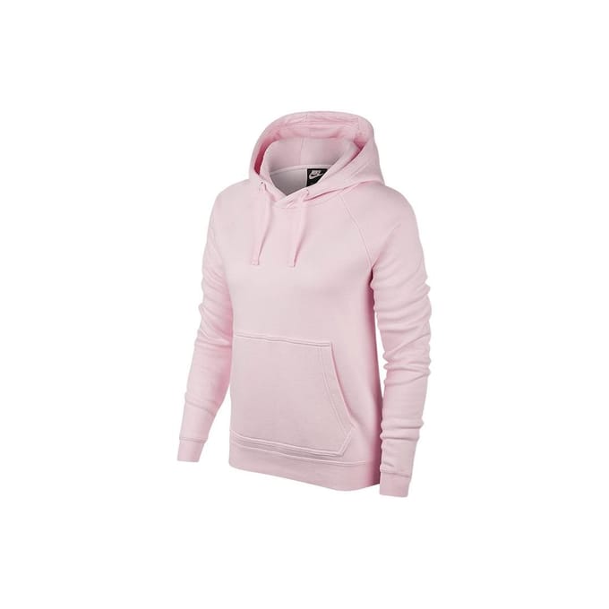 Nike Effen Kleur Fleece met Capuchon Lange Mouw Sweatshirt Dames sweatshirt Roze BV7480-630 XS white