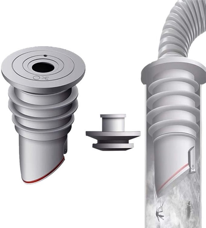 Dailygoody - Wasmachine Afdichting - Siliconen Slangstop - Grijs