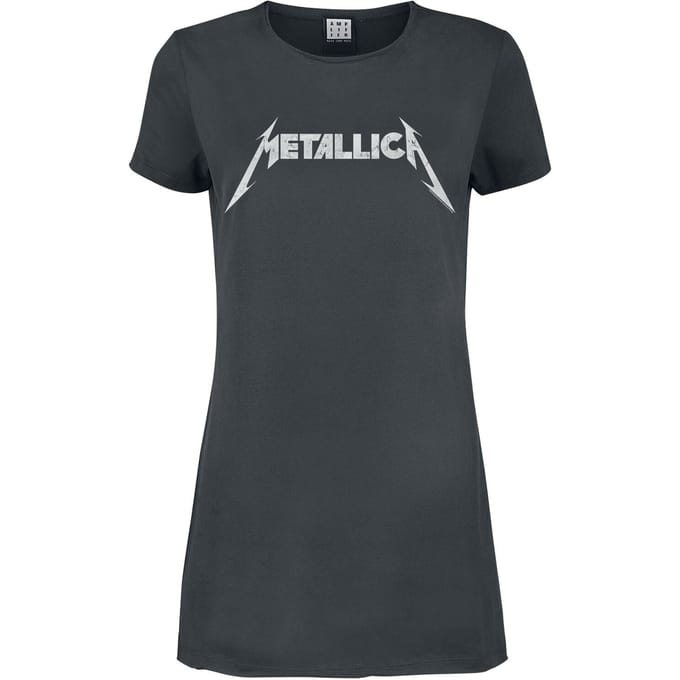 Metallica Mini-jurk - Amplified Collection - Logo - S - voor Vrouwen - charcoal